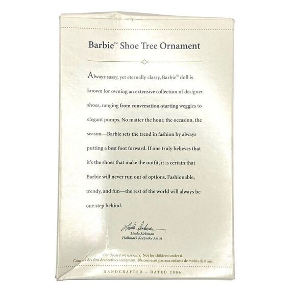 Barbie Shoe Tree Hallmark Ornament 2006 NIB - Picture 5 of 7
